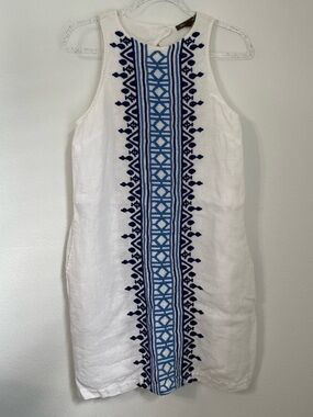 Embroidered TOMMY BAHAMA linen shift M